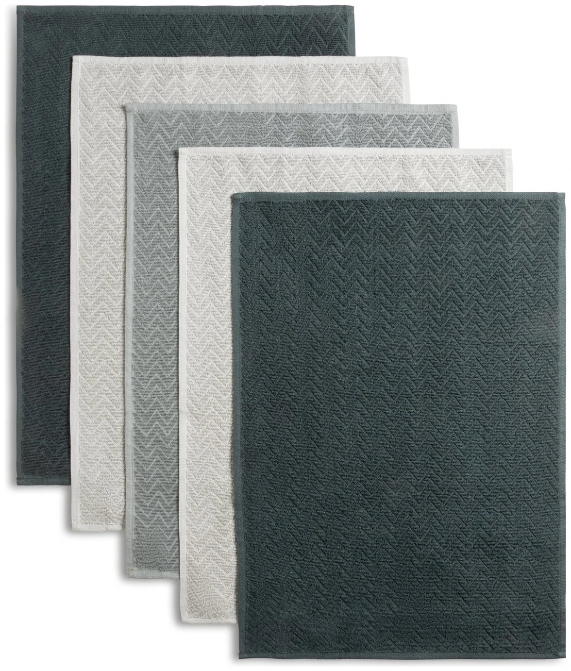 Habitat Zig Zag Terry Pack Of 5 Tea Towels 6 Habitat Zig Zag Terry Pack Of 5 Tea Towels - Image 5