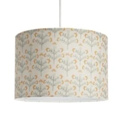 Habitat Floral Print Faux Linen Shade - Cream And Orange 11 Habitat Floral Print Faux Linen Shade - Cream And Orange -Habitat 1233663 R Z002A