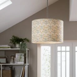 Habitat Floral Print Faux Linen Shade - Cream And Orange 13 Habitat Floral Print Faux Linen Shade - Cream And Orange -Habitat 1233663 R Z002C