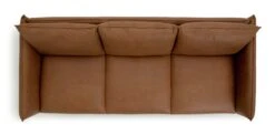 Habitat Moore Leather 4 Seater Sofa - Tan -Habitat 1247941 R Z005A