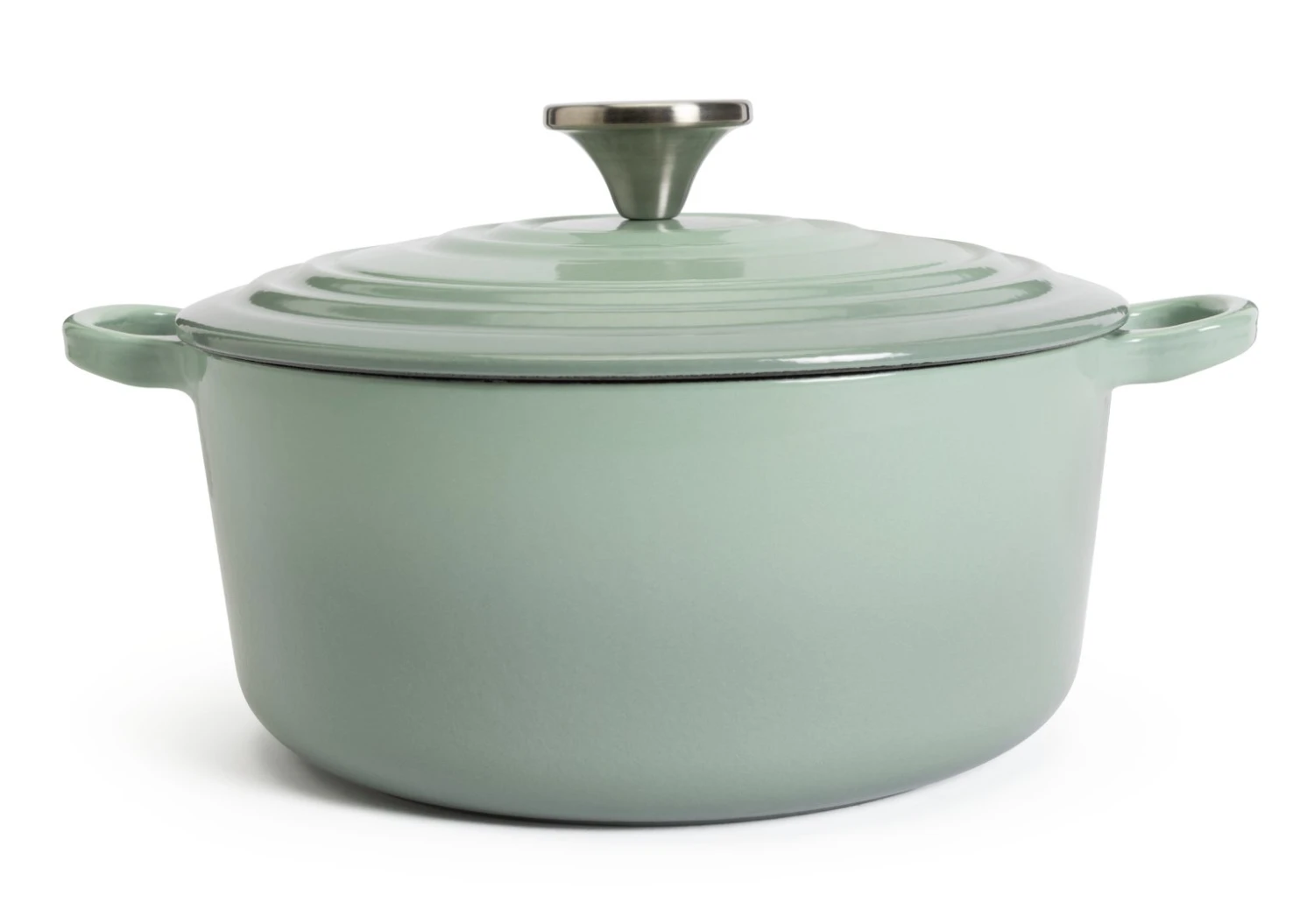 Habitat 3.3 Litre Cast Iron Casserole Dish - Green 2 Habitat 3.3 Litre Cast Iron Casserole Dish - Green