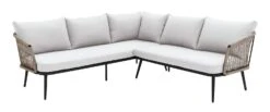 Habitat Somerset 5 Seater Metal Garden Corner Sofa Set -Habitat 1259506 R Z004A
