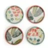 Habitat X Kew Set Of 4 Ceramic Botanical Coasters -Habitat 1300541 R Z001A