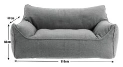 Habitat Kids Double Chair Bean Bag - Charcoal 10 Habitat Kids Double Chair Bean Bag - Charcoal -Habitat 1306789 R E001