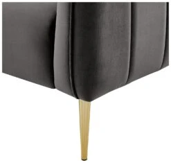 Habitat Lola Velvet Armchair - Charcoal -Habitat 1930825 R Z005A