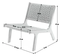 Habitat Faro Woven Paper Rope And Oak Accent Chair - Natural 15 Habitat Faro Woven Paper Rope And Oak Accent Chair - Natural -Habitat 1950991 R E001