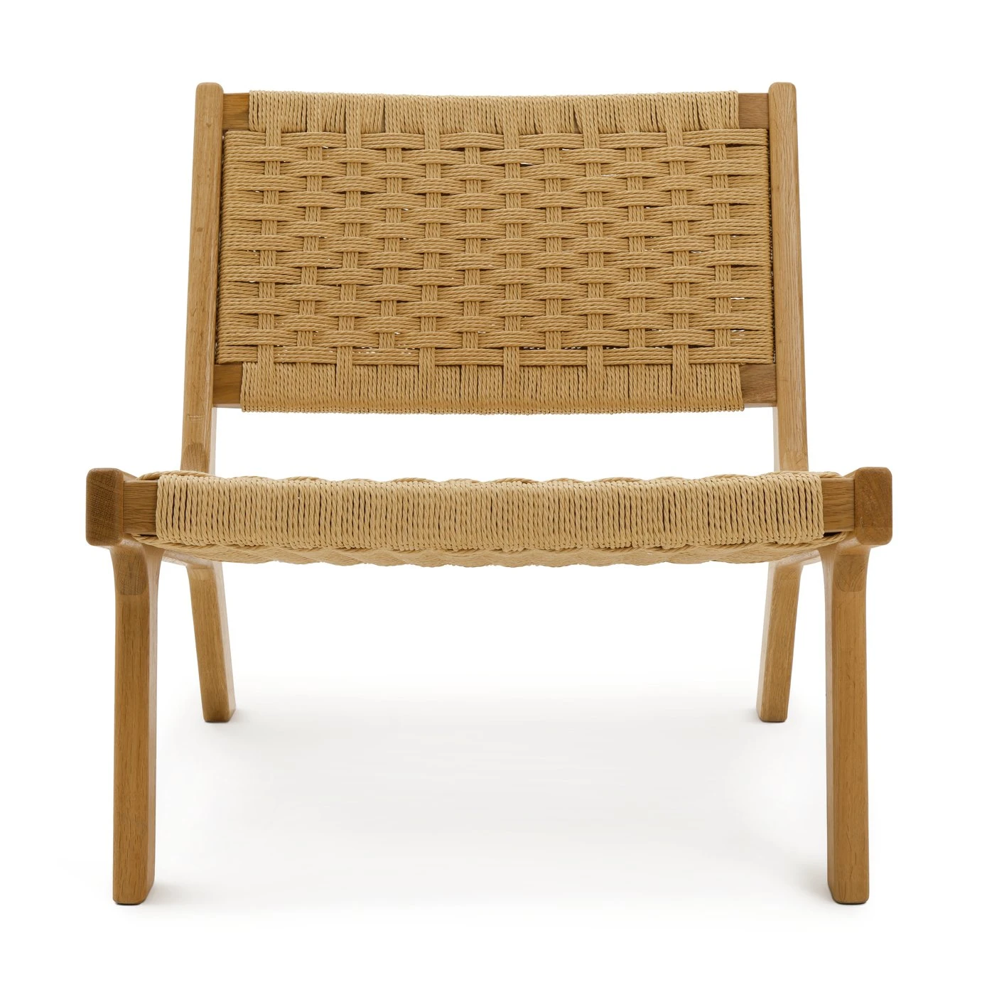 Habitat Faro Woven Paper Rope And Oak Accent Chair - Natural 6 Habitat Faro Woven Paper Rope And Oak Accent Chair - Natural - Image 4