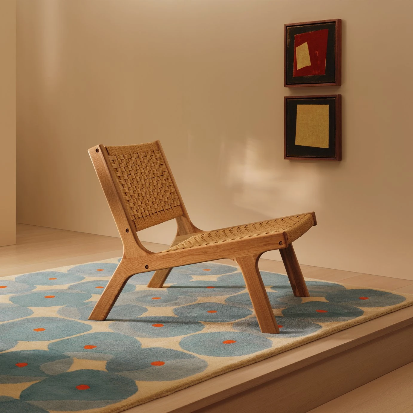 Habitat Faro Woven Paper Rope And Oak Accent Chair - Natural 5 Habitat Faro Woven Paper Rope And Oak Accent Chair - Natural - Image 3