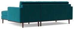 Swoon Berlin Velvet Right Hand Corner Sofa- Kingfisher Blue -Habitat 1997325 R Z005A