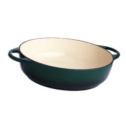 Habitat 4 Litre Cast Iron Casserole Dish - Green -Habitat 2003342 R Z005A