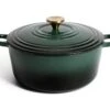Habitat 5.3 Litre Cast Iron Casserole Dish - Green -Habitat 2003610 R Z001A