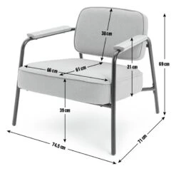 Habitat Jesper Fabric Accent Chair - Grey -Habitat 2016504 R E001