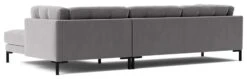 Swoon Landau Velvet Right Hand Corner Sofa - Silver Grey -Habitat 2024668 R Z005A