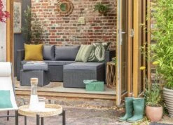 Habitat 4 Seater Rattan Effect Garden Sofa Set - Grey -Habitat 2070739 R Z011C