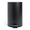 Habitat 12 Litre Flat Top Pedal Bin - Black -Habitat 2205456 R Z001A