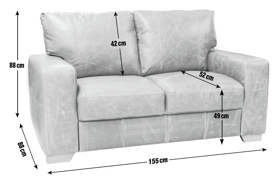 Habitat Eton Leather 2 Seater Sofa - Chocolate 5 Habitat Eton Leather 2 Seater Sofa - Chocolate - Image 3