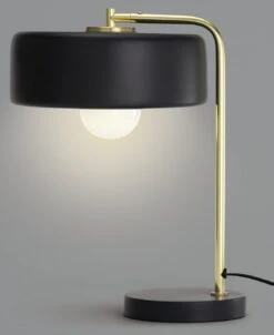 Habitat Minah Iron LED Table Lamp - Black & Brass -Habitat 2990297 R Z002A