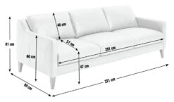 Habitat Leone Leather 4 Seater Sofa - Tan 13 Habitat Leone Leather 4 Seater Sofa - Tan -Habitat 3182853 R E001