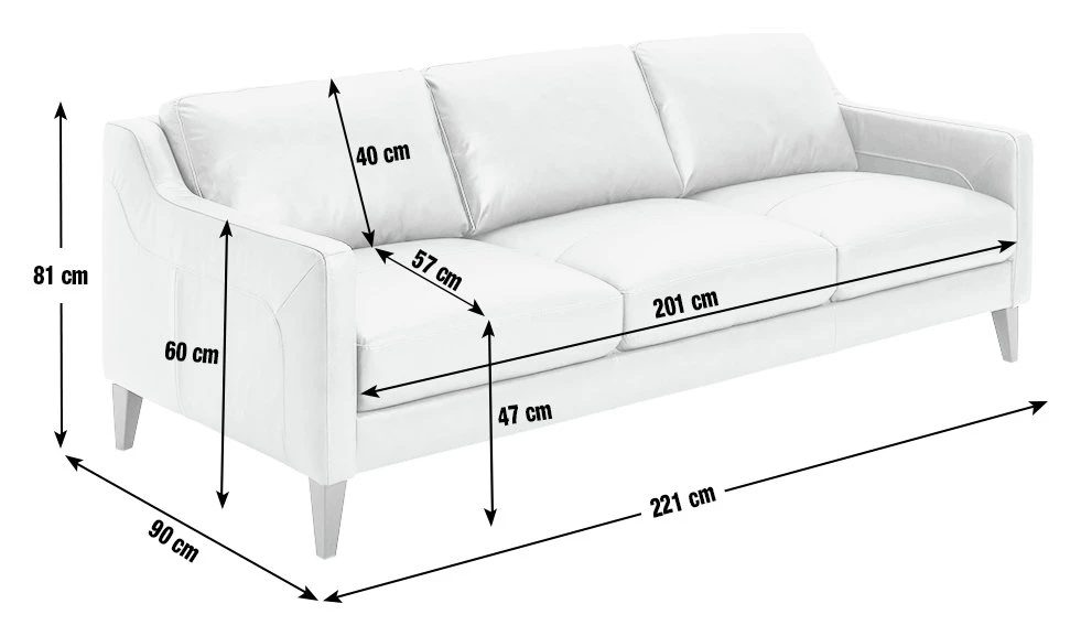 Habitat Leone Leather 4 Seater Sofa - Tan 6 Habitat Leone Leather 4 Seater Sofa - Tan - Image 4