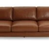 Habitat Leone Leather 4 Seater Sofa - Tan -Habitat 3182853 R Z001A