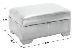 Habitat Eton Leather Storage Ottoman Footstool - Tan -Habitat 3594630 R E001