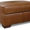 Habitat Eton Leather Storage Ottoman Footstool - Tan 1 Habitat Eton Leather Storage Ottoman Footstool - Tan -Habitat 3594630 R Z001A
