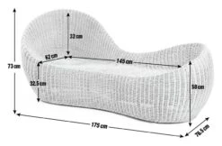 Habitat Betal Rattan 2 Seater Sofa - Natural -Habitat 4636755 R E001