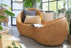 Habitat Betal Rattan 2 Seater Sofa - Natural -Habitat 4636755 R Z001C