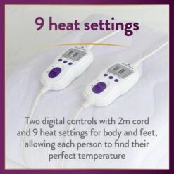 Slumberdown Perfectly Warm Luxury Electric Blanket-King Dual -Habitat 4746731 R Z003A