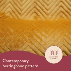 Dreamland Deluxe Velvet Mustard Heated Throw - Large -Habitat 4844994 R Z005A