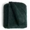 Habitat Faux Shearling Throw - Green - 125X150cm 2 Habitat Faux Shearling Throw - Green - 125X150cm -Habitat 5796261 R Z001A