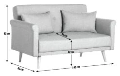 Habitat Evie Fabric 2 Seater Sofa In A Box - Natural -Habitat 6099747 R E001