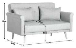 Habitat Evie Fabric 2 Seater Sofa In A Box - Natural -Habitat 6099747 R Z020A