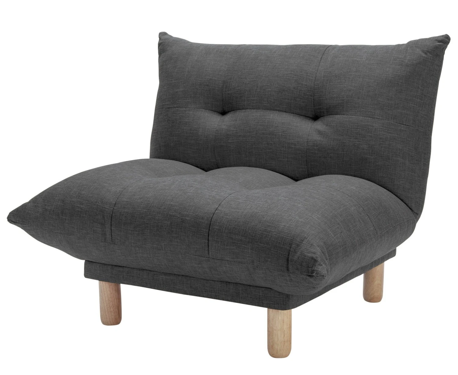 Habitat Kota Fabric Armchair - Charcoal 5 Habitat Kota Fabric Armchair - Charcoal - Image 3