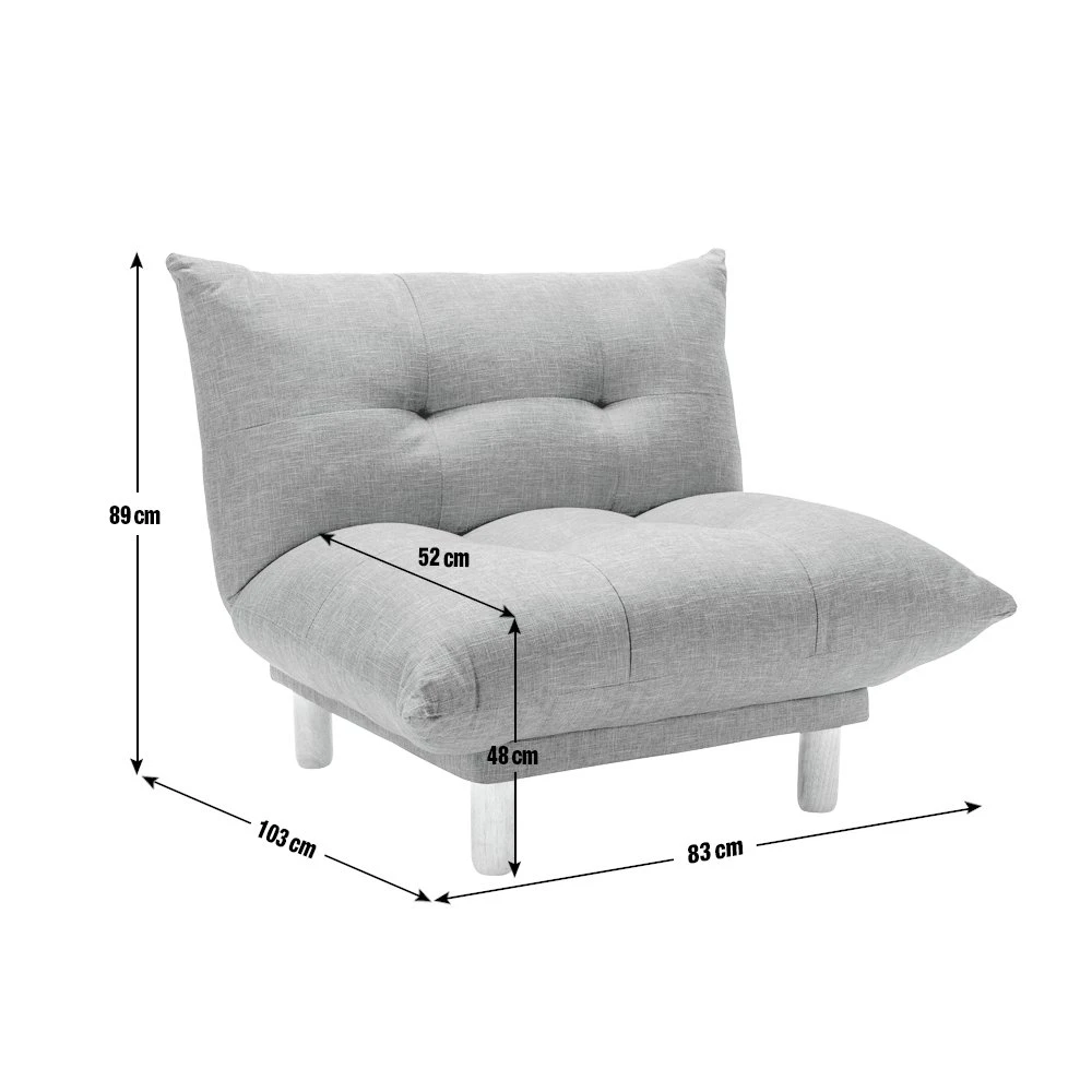 Habitat Kota Fabric Armchair - Charcoal 10 Habitat Kota Fabric Armchair - Charcoal - Image 8