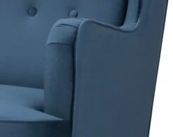 Habitat Callie Velvet Wingback Chair - Petrol Blue -Habitat 8255912 R Z006A