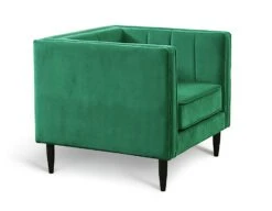 Habitat Vanessa Velvet Armchair - Green -Habitat 8382847 R Z004A