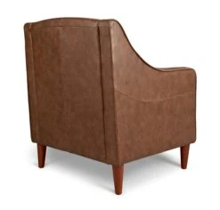 Habitat Dorian Faux Leather Armchair - Tan -Habitat 8435866 R Z003A