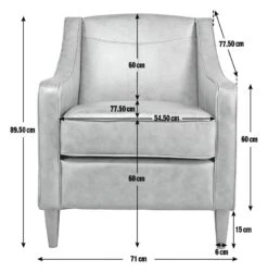 Habitat Dorian Faux Leather Armchair - Tan -Habitat 8435866 R Z020A