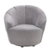 Habitat Ezra Velvet Swivel Chair - Light Grey -Habitat 8819372 R Z001A