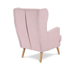 Habitat Callie Fabric Wingback Chair - Blush Pink 17 Habitat Callie Fabric Wingback Chair - Blush Pink -Habitat 8839895 R Z003A