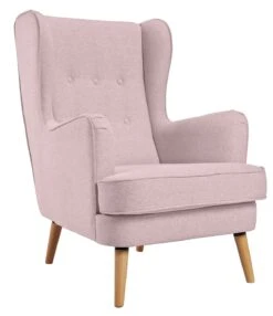 Habitat Callie Fabric Wingback Chair - Blush Pink 18 Habitat Callie Fabric Wingback Chair - Blush Pink -Habitat 8839895 R Z004A