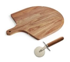 Habitat Industrial Wooden Pizza Board And Cutter Set 15 Habitat Industrial Wooden Pizza Board And Cutter Set -Habitat 8885643 R Z007A