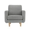 Habitat Remi Fabric Armchair In A Box - Light Grey -Habitat 8896395 R Z001A