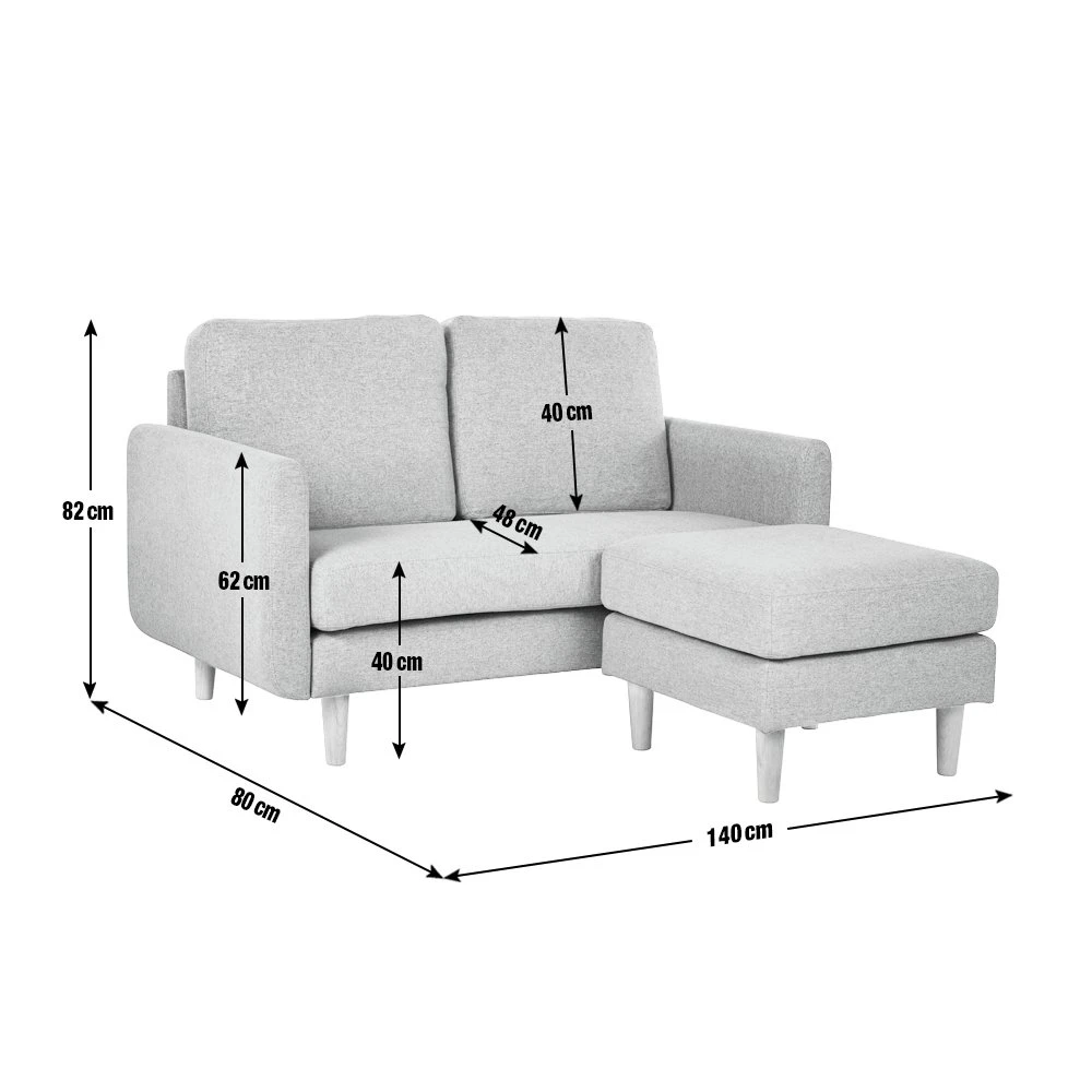 Habitat Remi Fabric 2 Seater Chaise Sofa In A Box - Teal 12 Habitat Remi Fabric 2 Seater Chaise Sofa In A Box - Teal - Image 10