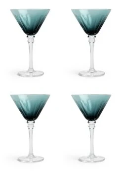 Habitat Japonica Set Of 4 Martini Glasses