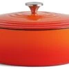 Habitat 4.7 Litre Cast Iron Oval Casserole Dish - Orange -Habitat 9212363 R Z001A