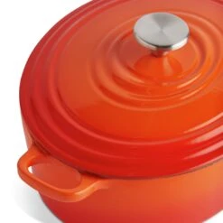 Habitat 4.7 Litre Cast Iron Oval Casserole Dish - Orange -Habitat 9212363 R Z005A