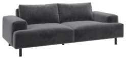 Habitat Julien Velvet 3 Seater Sofa - Grey -Habitat 9301542 R Z008A