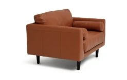 Habitat Jackson Leather Cuddle Chair - Tan -Habitat 9309939 R Z004A